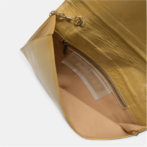 PANCALDI Vintage Leather Envelope Convertible Clutch/Shoulder Bag - Picture 10 of 16